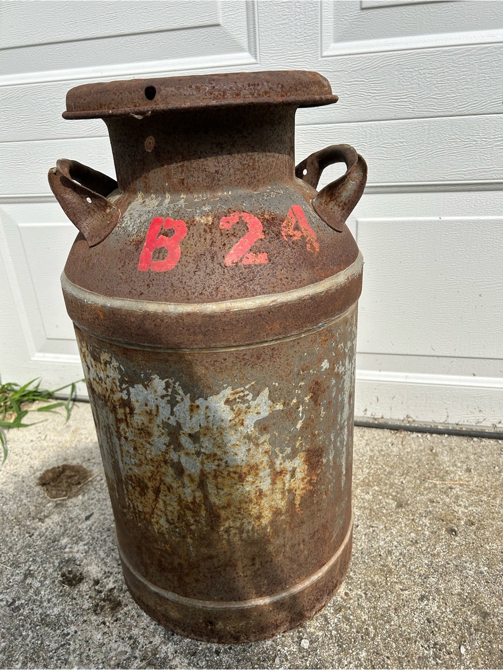 Vintage Metal Milk Jug-24” tall